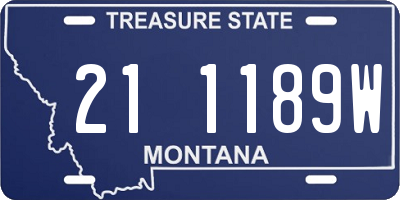 MT license plate 211189W