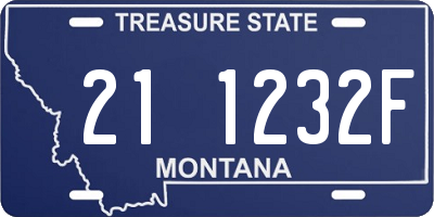 MT license plate 211232F