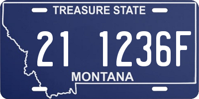 MT license plate 211236F