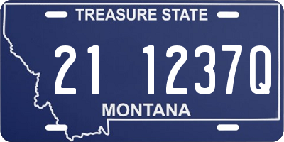 MT license plate 211237Q