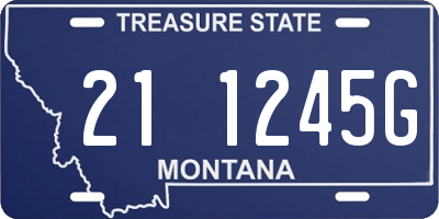 MT license plate 211245G