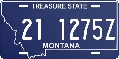 MT license plate 211275Z