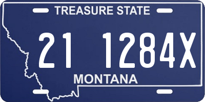 MT license plate 211284X