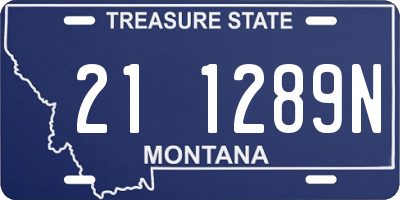 MT license plate 211289N