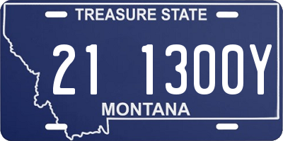 MT license plate 211300Y