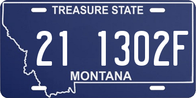 MT license plate 211302F