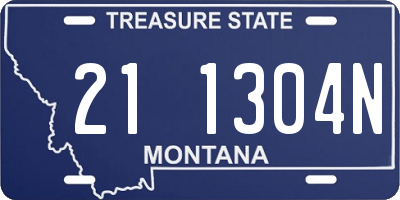 MT license plate 211304N