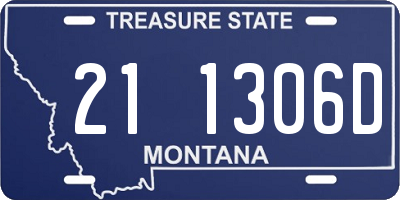 MT license plate 211306D