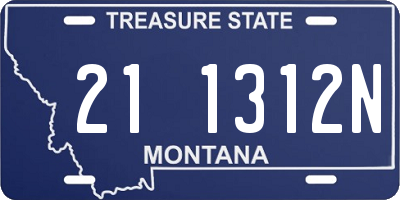 MT license plate 211312N
