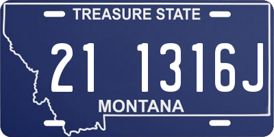 MT license plate 211316J