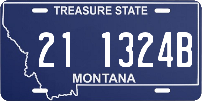 MT license plate 211324B
