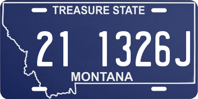 MT license plate 211326J