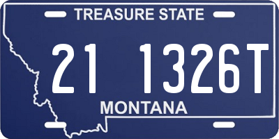 MT license plate 211326T