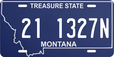 MT license plate 211327N