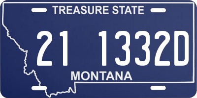 MT license plate 211332D