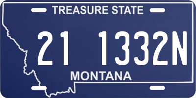 MT license plate 211332N