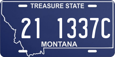 MT license plate 211337C