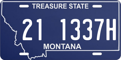 MT license plate 211337H