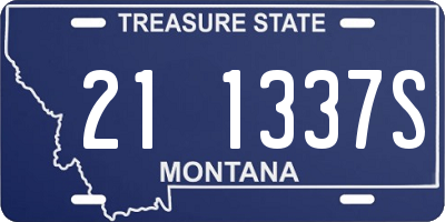 MT license plate 211337S
