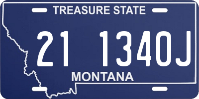 MT license plate 211340J