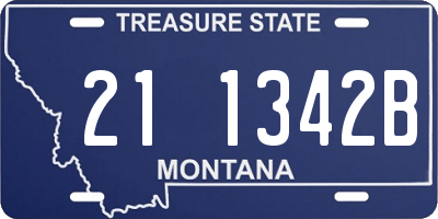 MT license plate 211342B