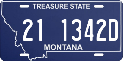 MT license plate 211342D