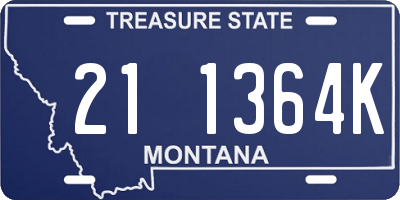 MT license plate 211364K