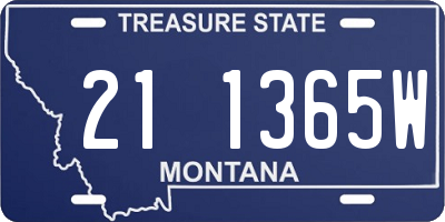 MT license plate 211365W