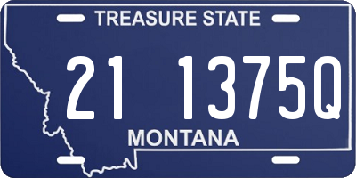 MT license plate 211375Q