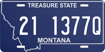 MT license plate 211377Q