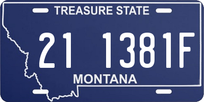MT license plate 211381F
