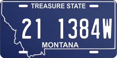 MT license plate 211384W