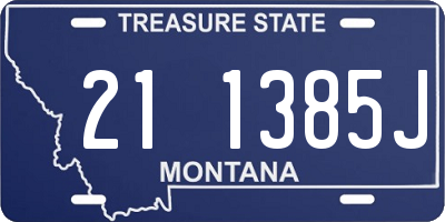 MT license plate 211385J