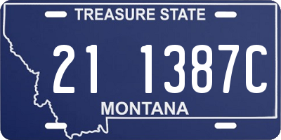 MT license plate 211387C