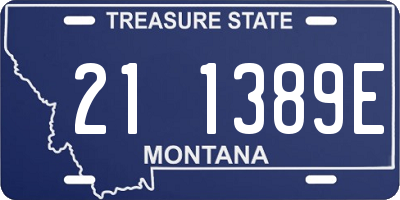 MT license plate 211389E