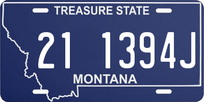 MT license plate 211394J