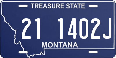 MT license plate 211402J
