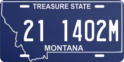 MT license plate 211402M