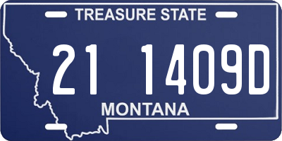 MT license plate 211409D