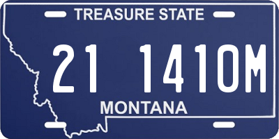 MT license plate 211410M