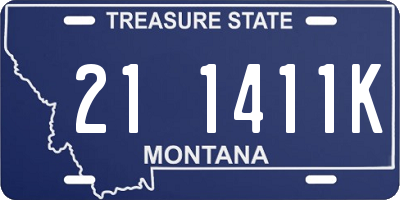 MT license plate 211411K