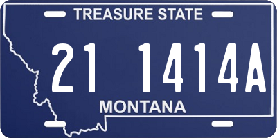 MT license plate 211414A