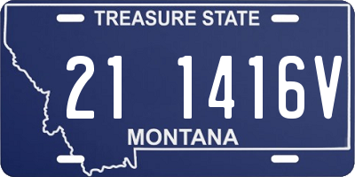 MT license plate 211416V