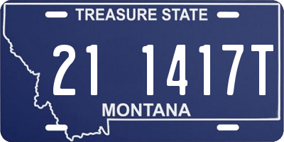 MT license plate 211417T