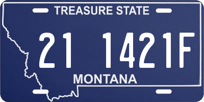 MT license plate 211421F