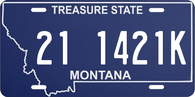 MT license plate 211421K
