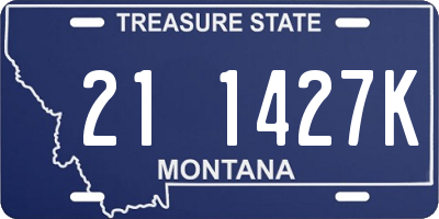 MT license plate 211427K