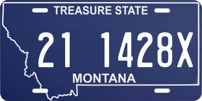MT license plate 211428X