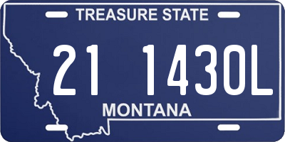 MT license plate 211430L