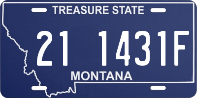 MT license plate 211431F